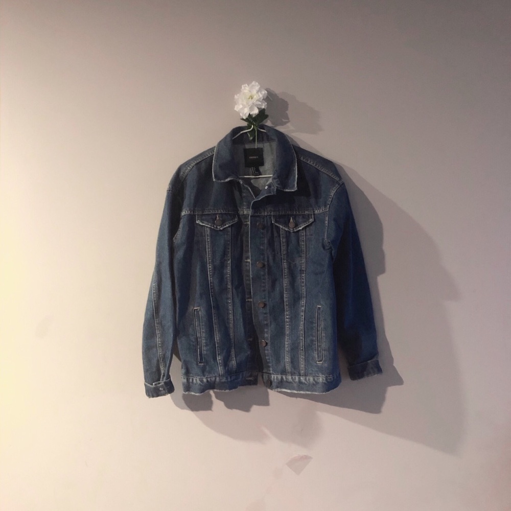 F21 denim boyfriend jacket